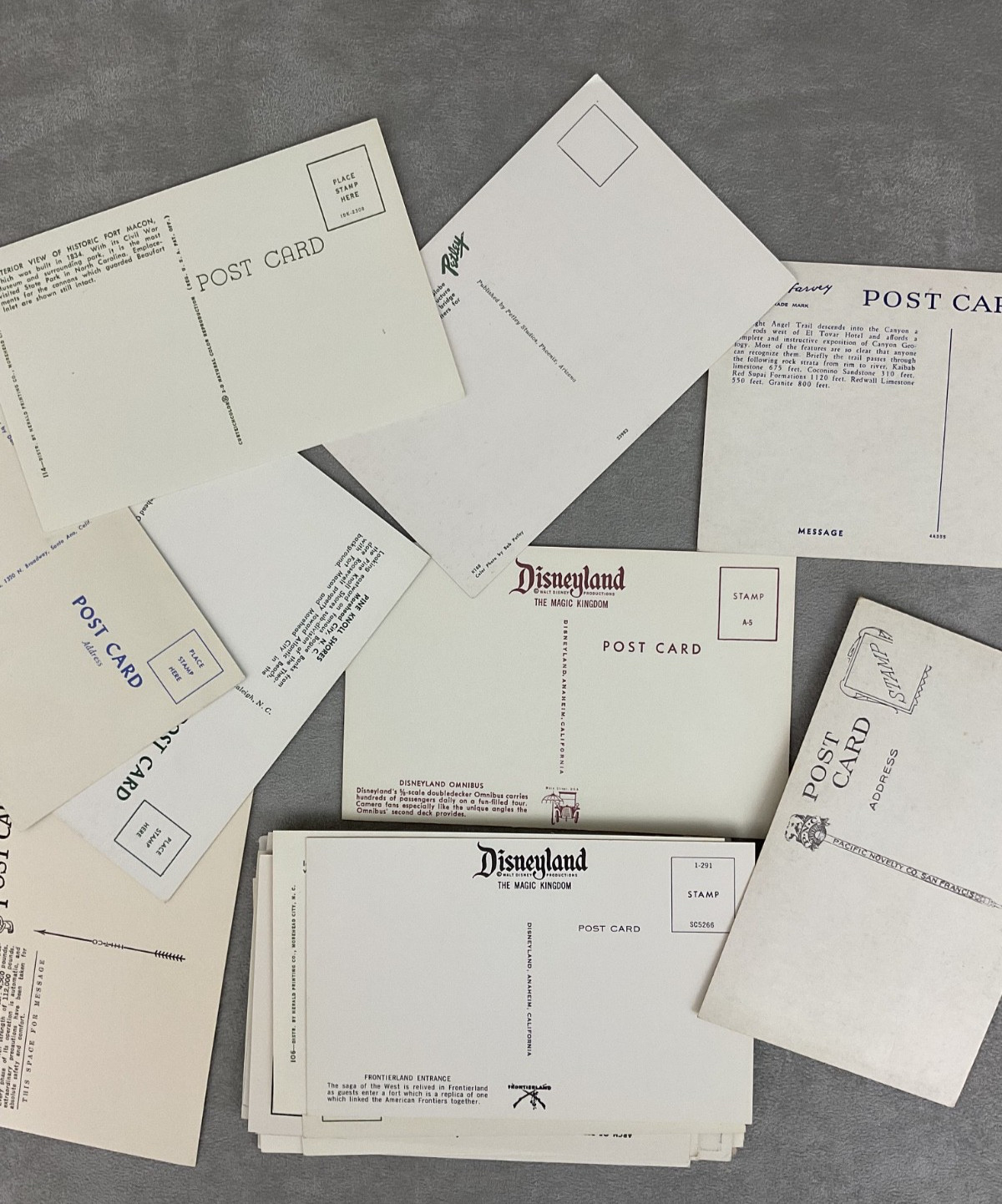 28 random vintage postcard lot unposted 40s + more people places & monuments
