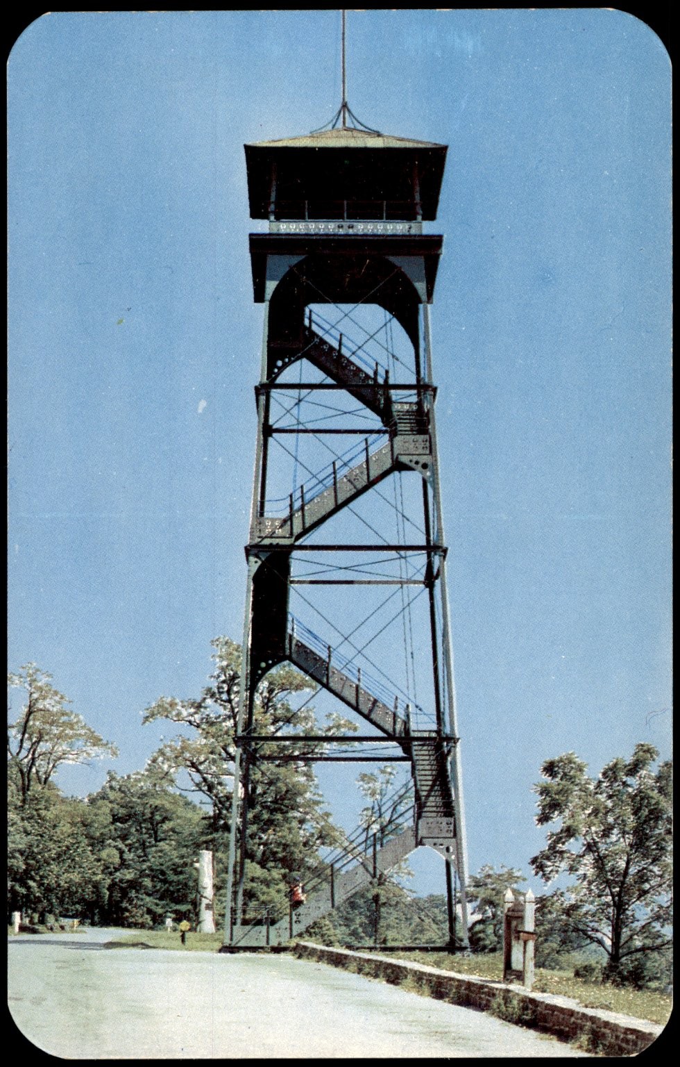 Oak Ridge Observation Tower Gettysburg PA Postcard Dextone Kodachrome