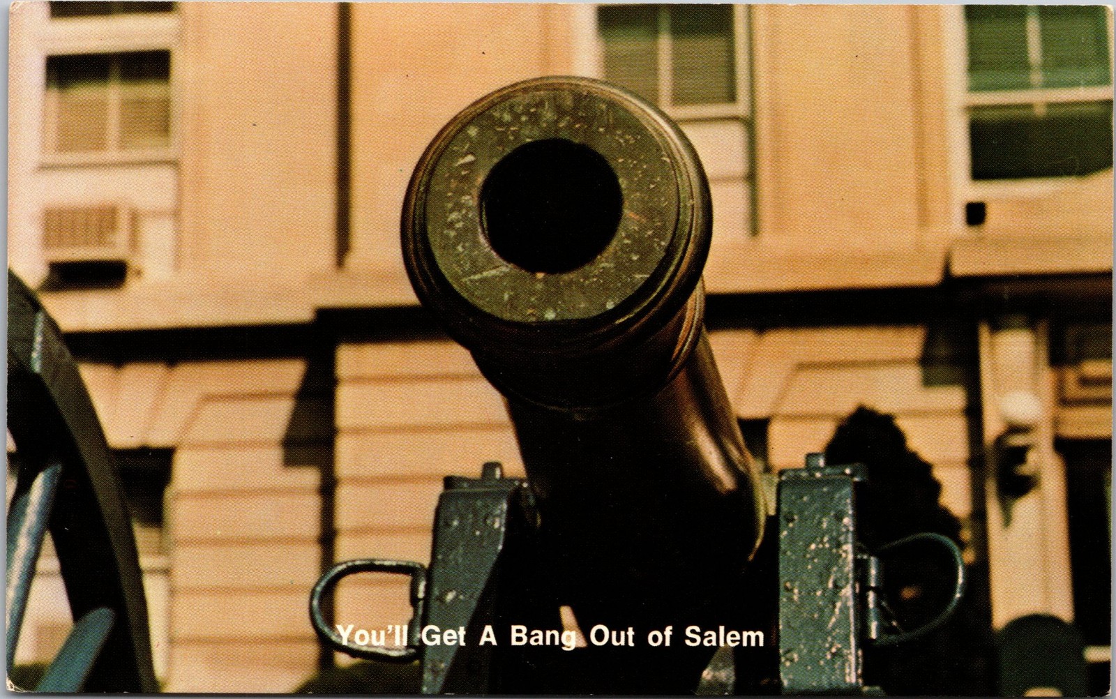 You’ll Get A Bang Out of Salem Postcard Salem Illinois Cannon Photo Daniels