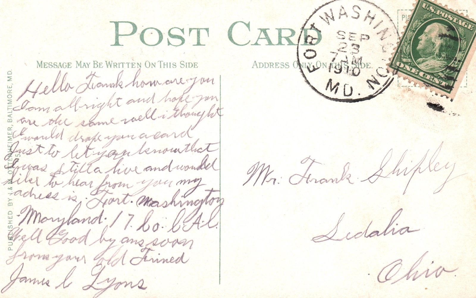Vintage Postcard 1910’s Washington Monument Historic Landmark Washington D.C.