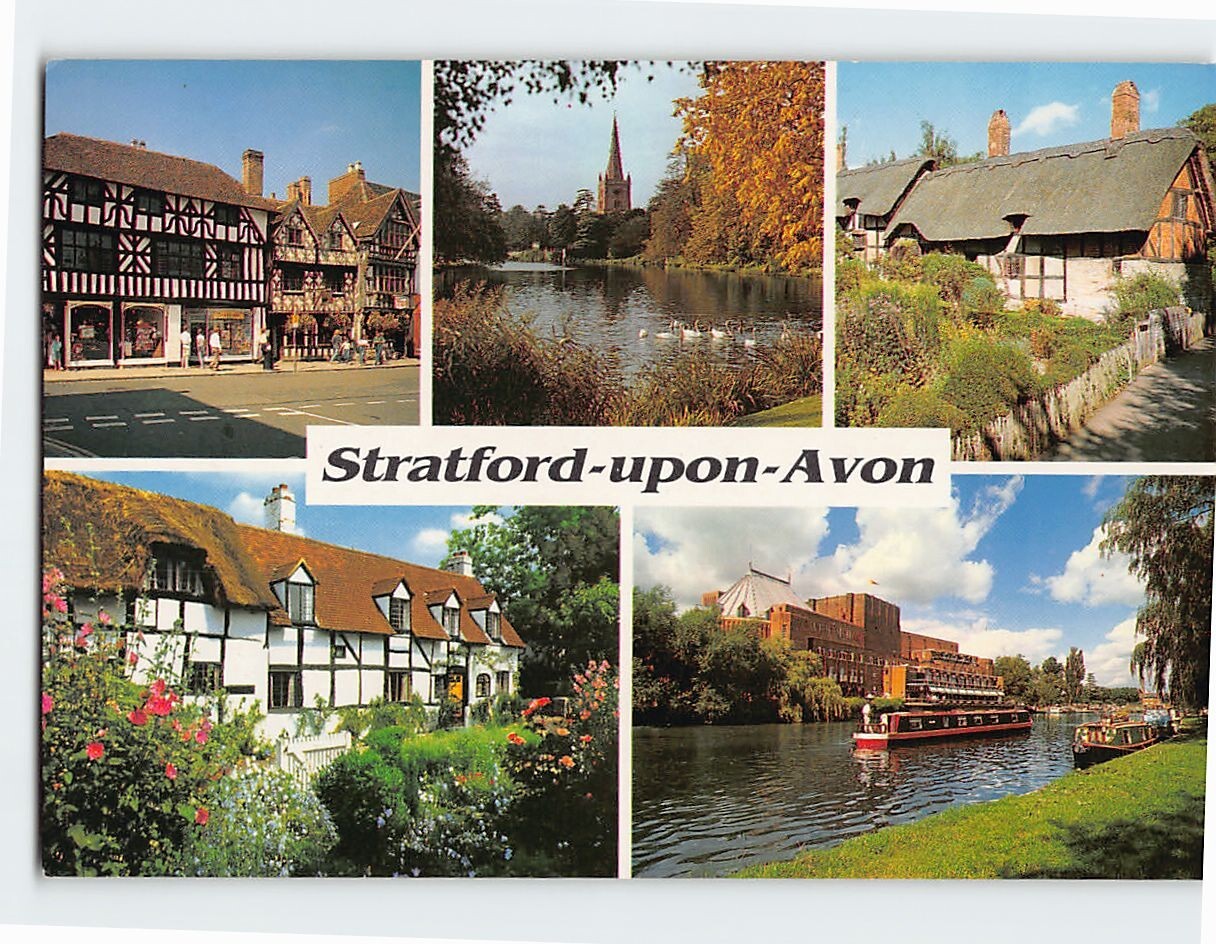 Postcard Landmarks in Stratford-upon-Avon England