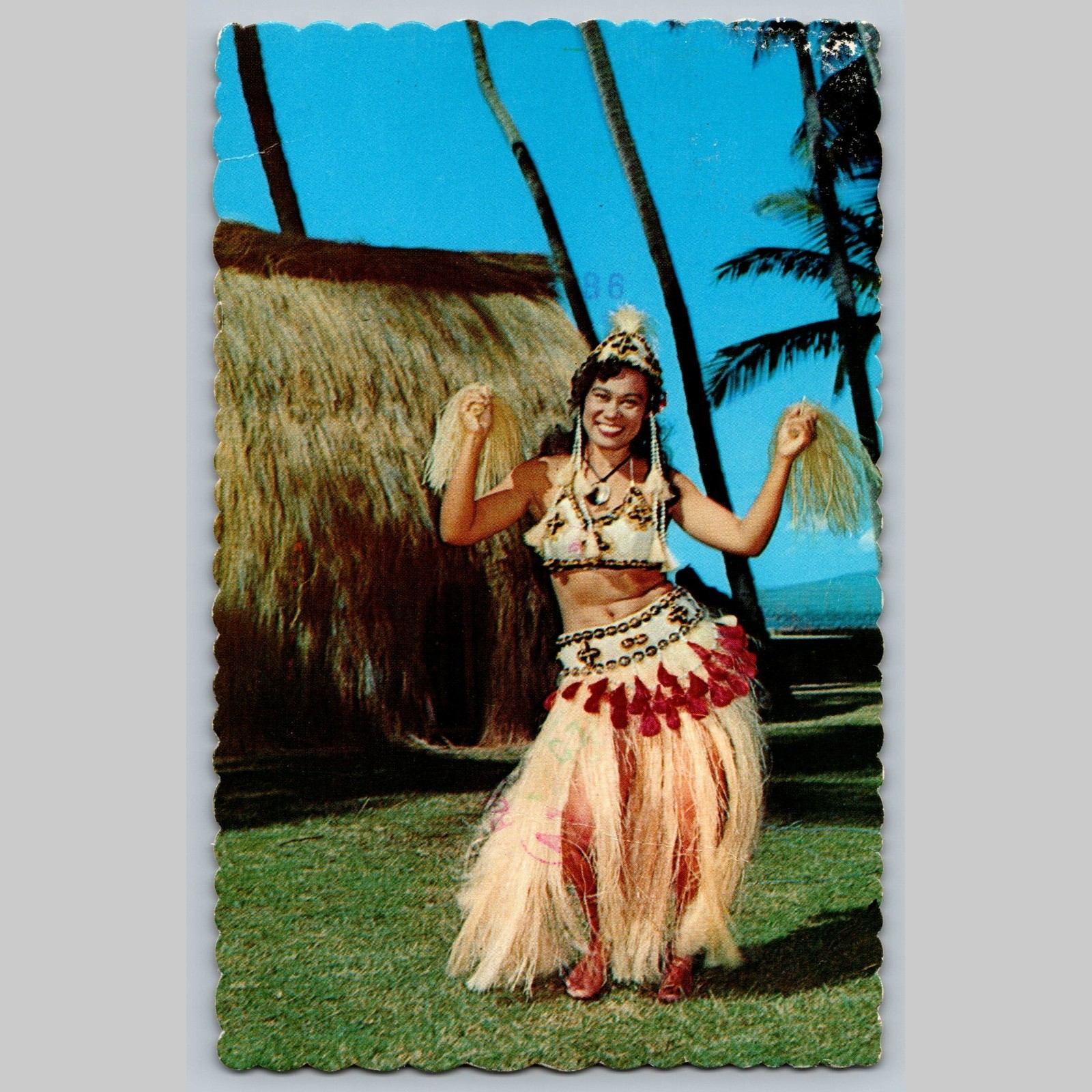 Postcard Tahitian Dancer Hawaii 1961 Cultural Dance