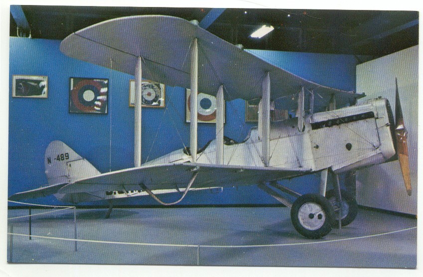 DeHavilland D.H.4 WWI Combat Air Plane Postcard Air Force Museum Ohio