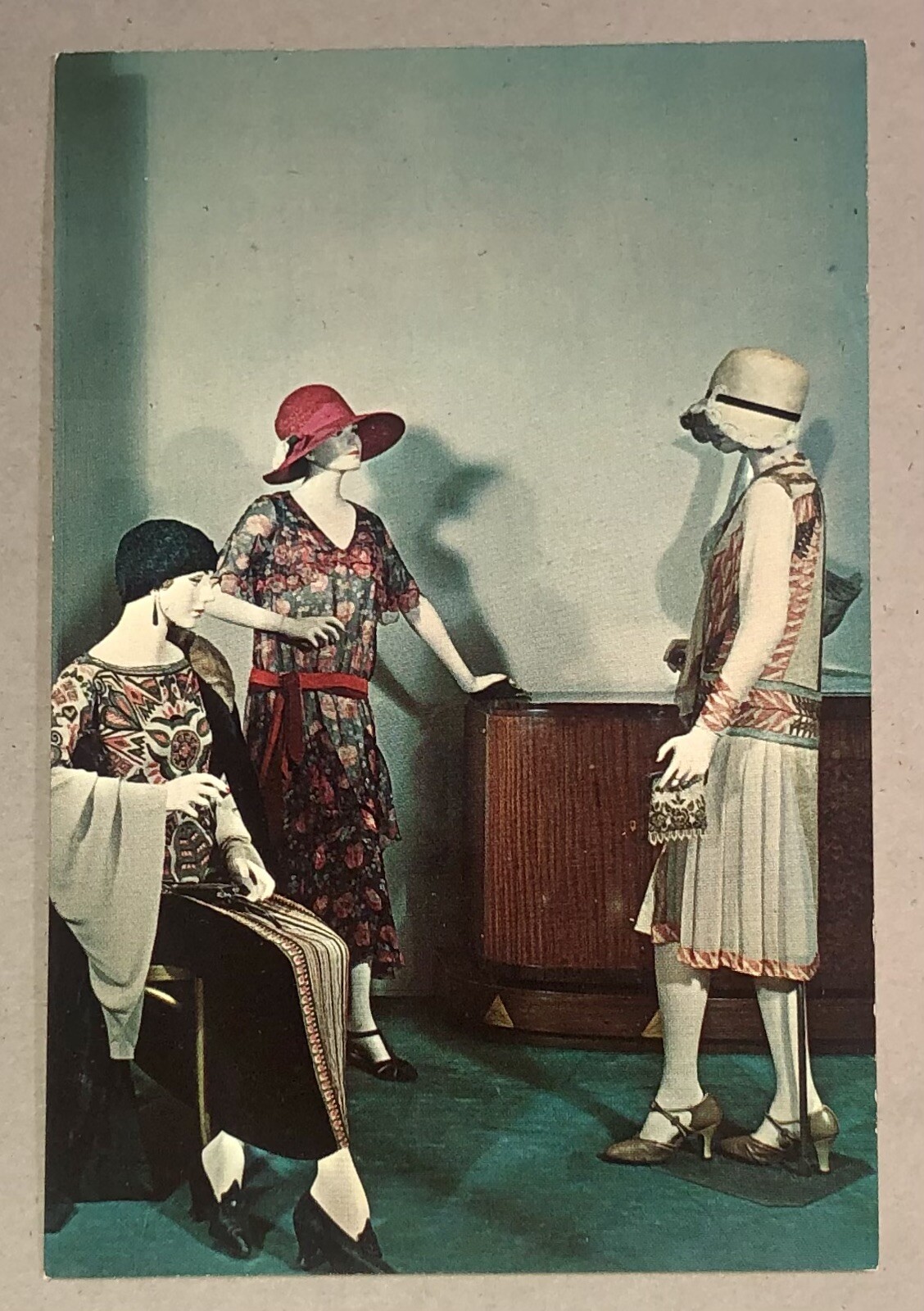 Postcard Philadelphia Museum of Art Fashion Wing 1920s Women’s Dress c1960s