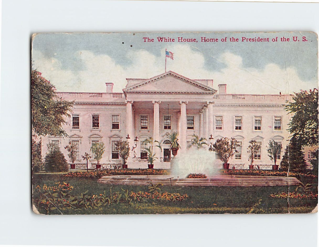 Postcard The White House Home of the President of the US Washington DC USA