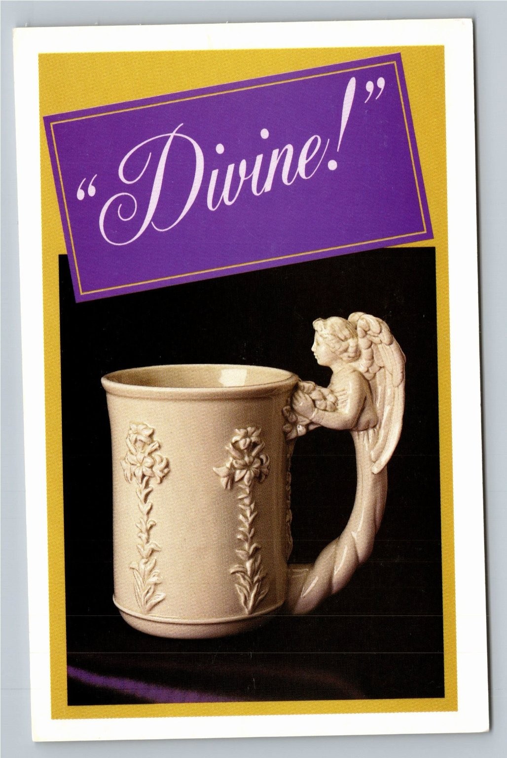 Vintage Talus Corp Angel Mug Postcard with Free Catalog Offer