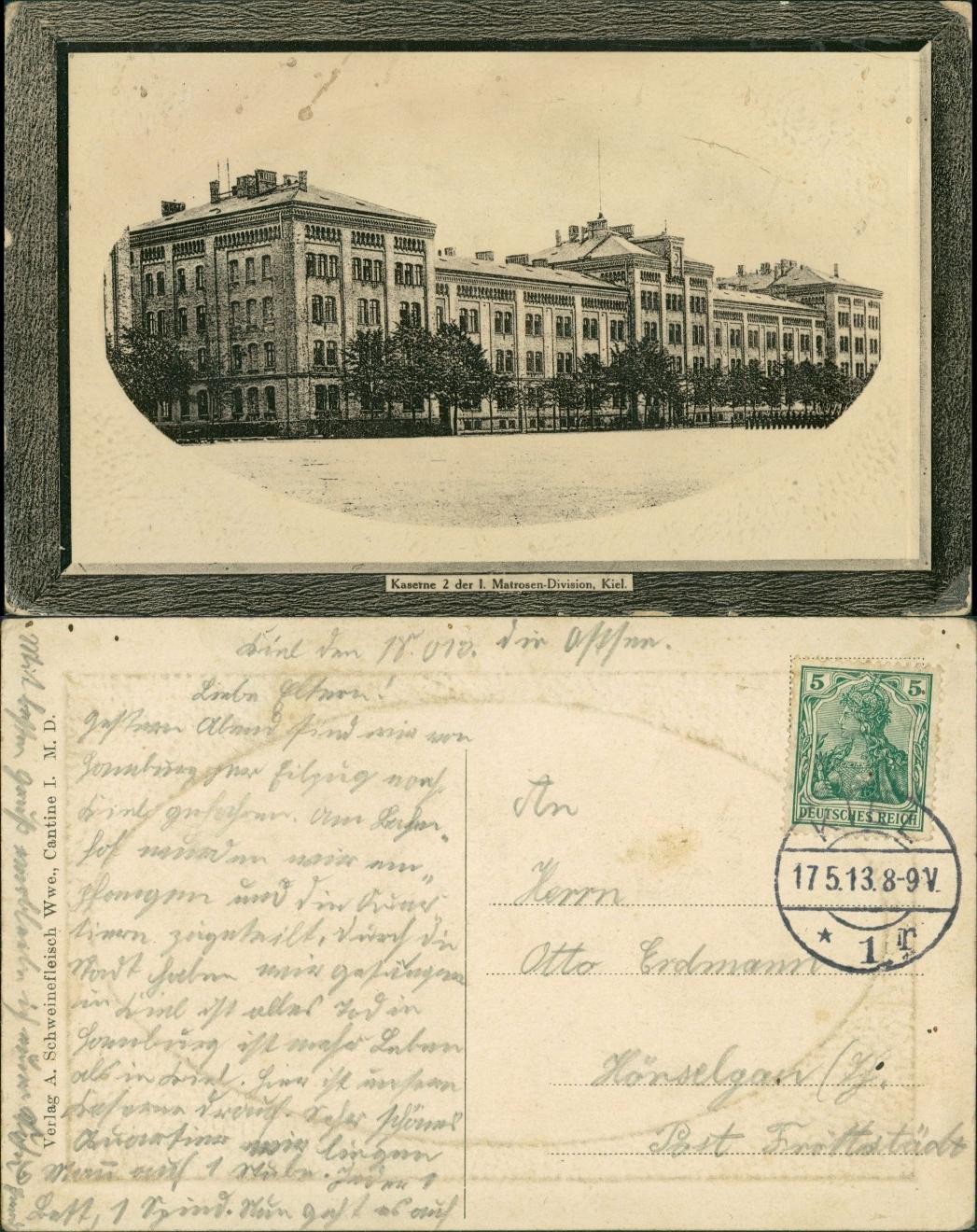 Gaarden-Kiel Mat: Barracks 2 of the I. Sailors Division 1913 Mat