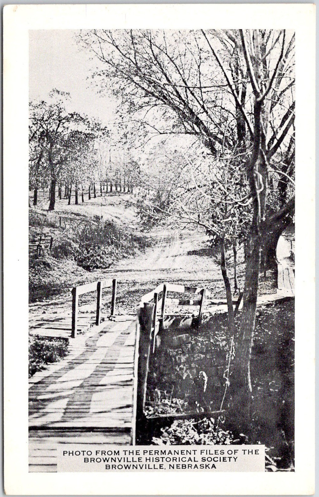 Old Boardwalk Brownville Nebraska Pre-1900 Photo Postcard Raum Printing