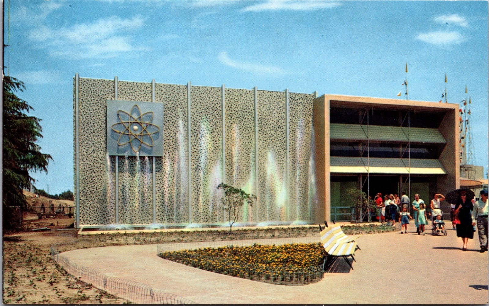 Disneyland Tomorrowland Entrance Vintage Postcard Atomic Age Design