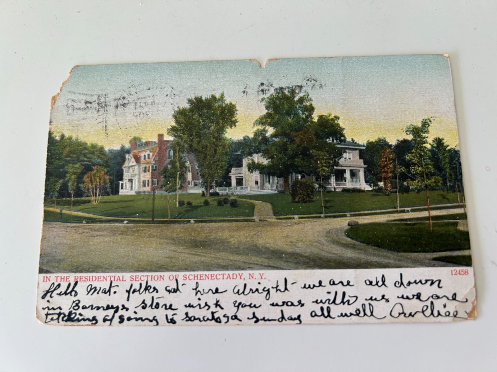 In the Residential Section of Schenectady New York Postcard