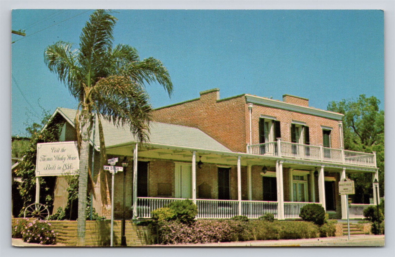 Whaley House Museum HAUNTED Old Town San Diego CA Vtg Postcard View