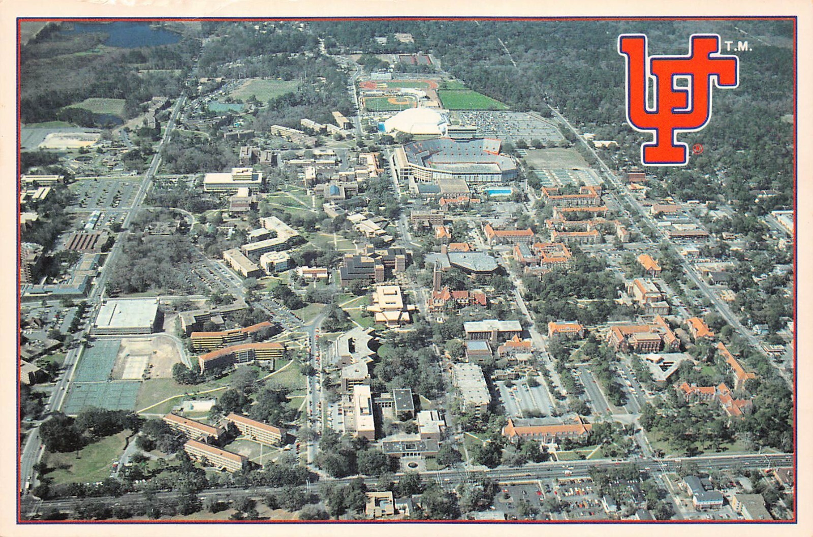 Aerial View UF University of Florida Gainesville Florida Vtg 6X4 Postcard CP439