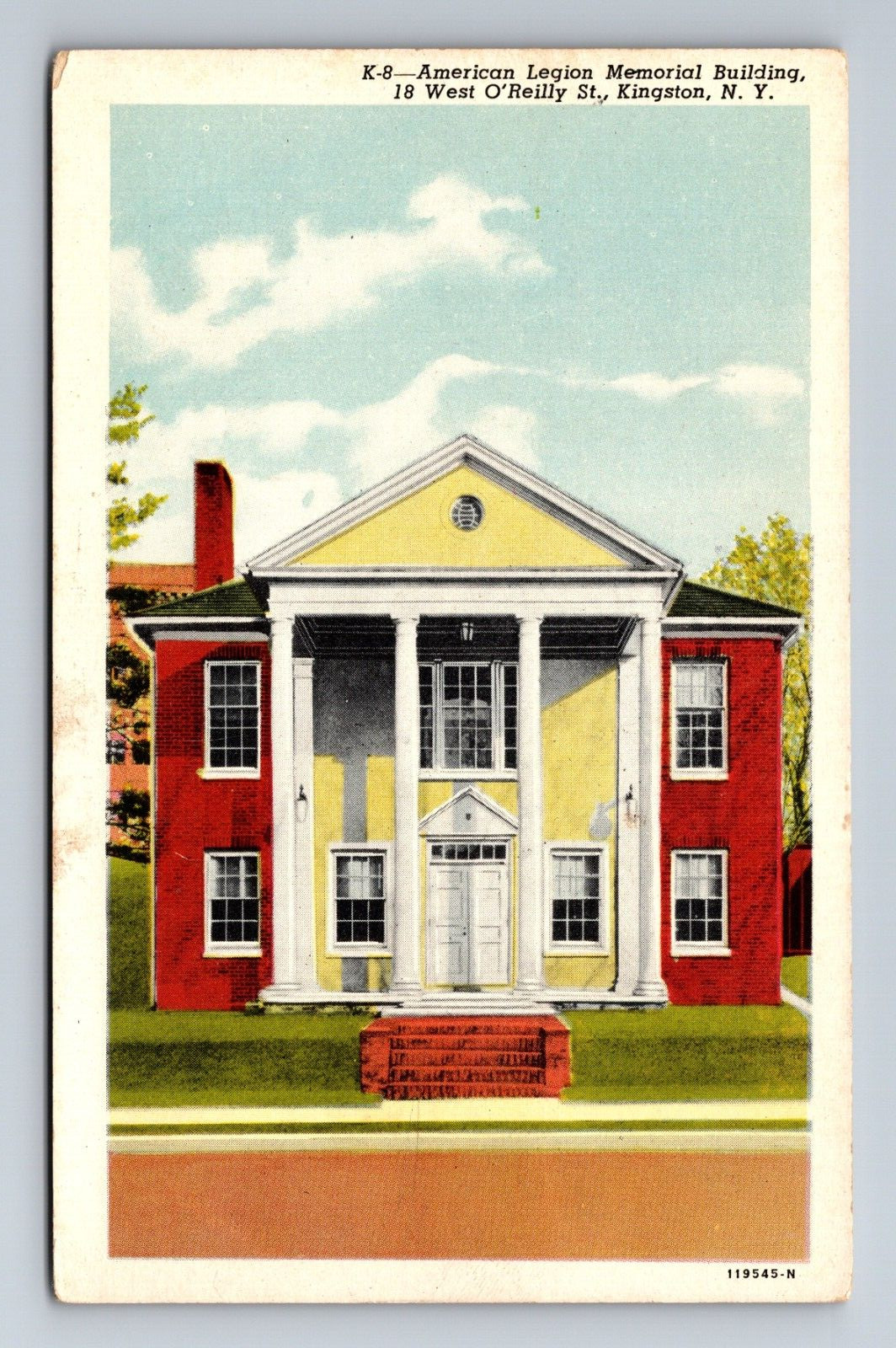 American Legion Memorial Building Kingston New York Postcard