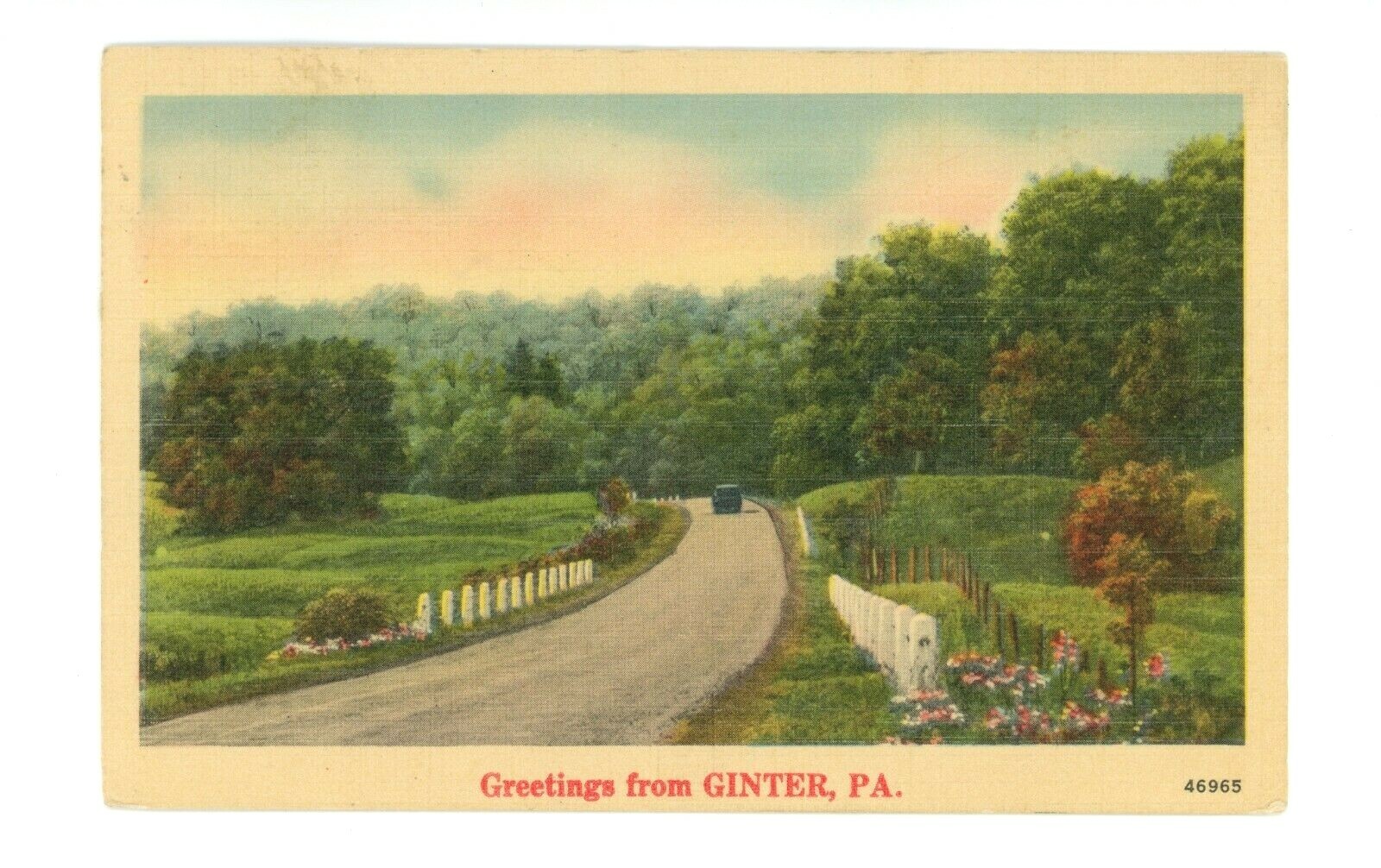 Set of 7 Vintage Travel Postcards Ginter PA Pennsylvania USA United States Rare