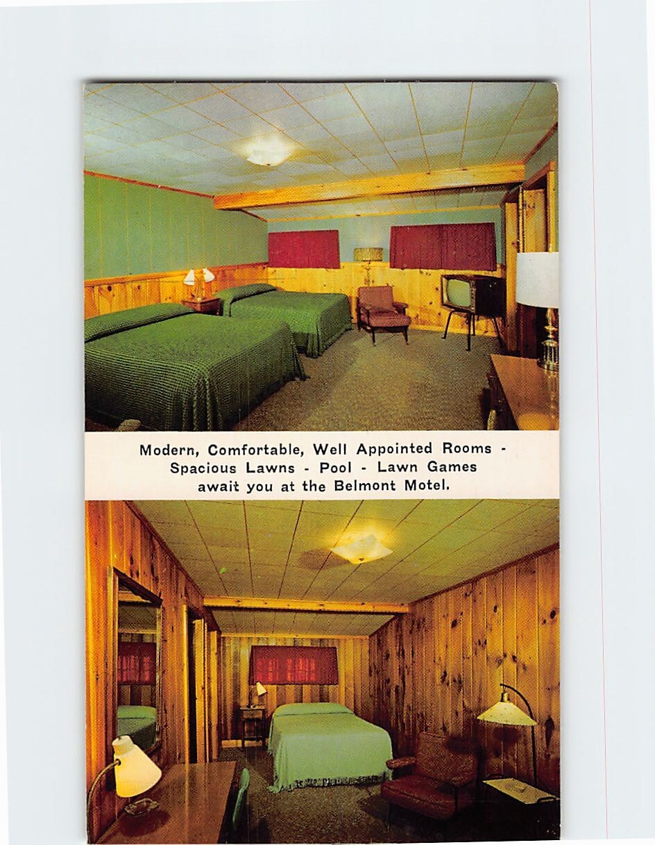 Postcard Interior Belmont Hotel Skowhegan Maine USA