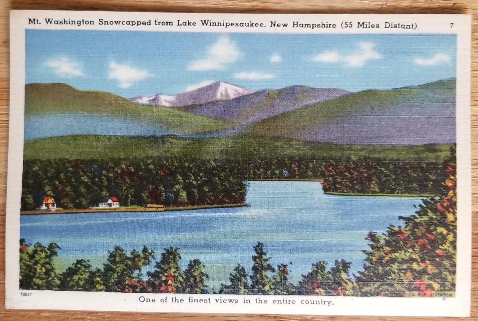 Mt. Washington & Lake Winnipesaukee NH New Hampshire Postcard 1950s Tichnor Bros
