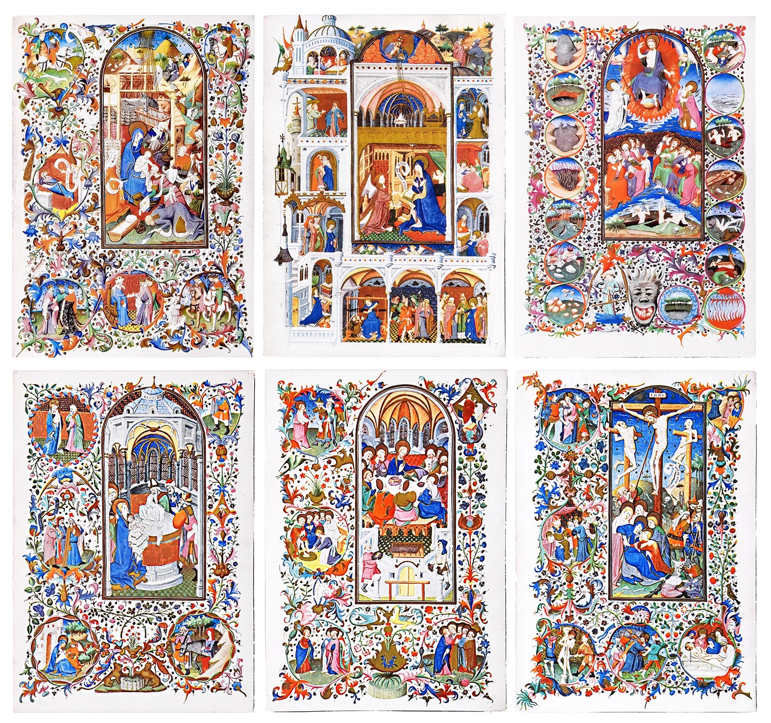 Vintage Medieval Illuminated Manuscript Religious Art Postcard Lot x 6 – PC88