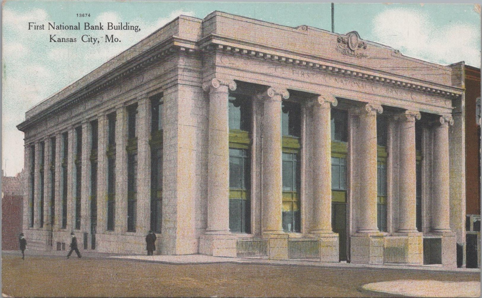 Postcard First National Bank Building Kansas City MO