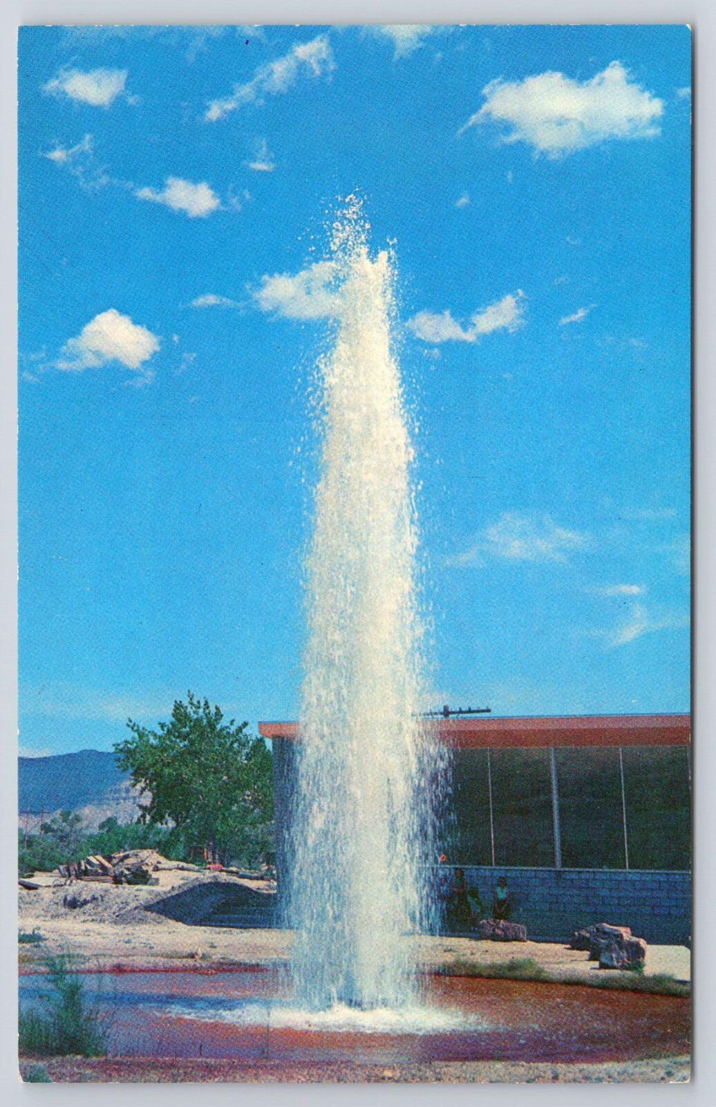 1960 Roadside Geyser US Highways 50 & 6 Woodside Utah UT Postcard
