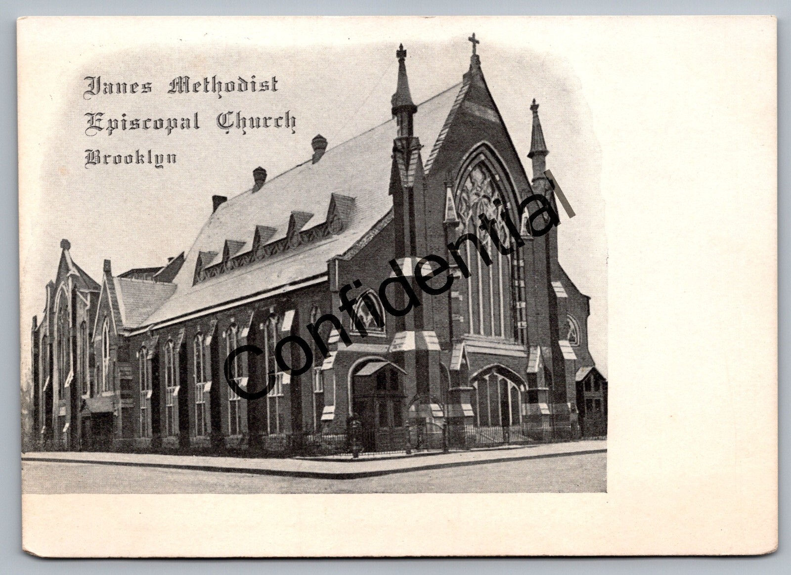 Early Janes Methodist Episcopal Church At Brooklyn NY New York NYC H190