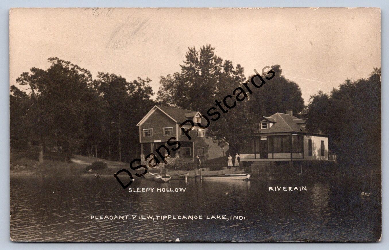 K56/ Tippecanoe Lake Indiana RPPC Postcard c10 Pleasant View Sleepy Hollow166