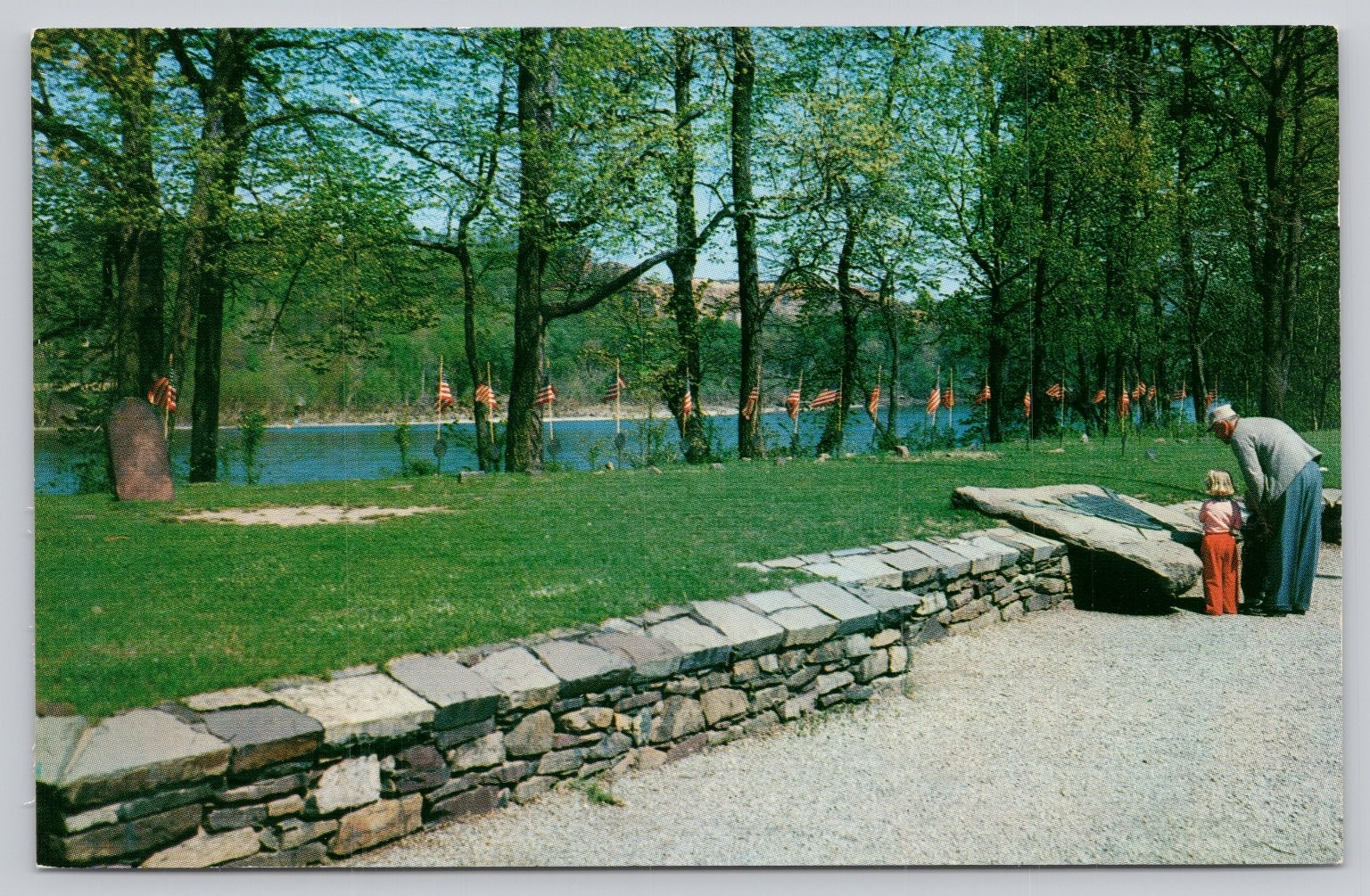 1959 Washington Crossing Park PA Soldiers’ Graves Postcard Scheller Co.