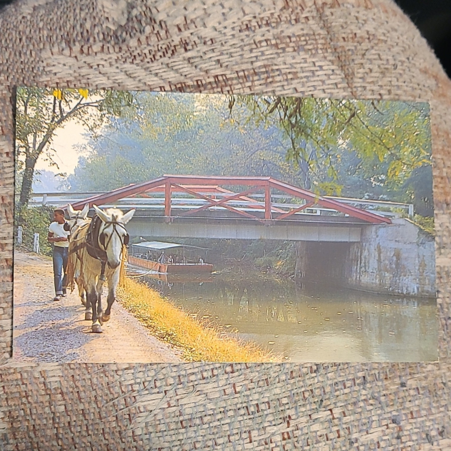 The Scheller Co. “Barge Ride on the Delaware Canal” New Hope PA Postcard 1962