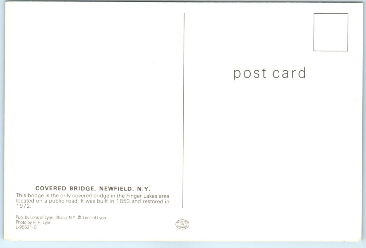 Postcard – Covered Bridge – Newfield, New York