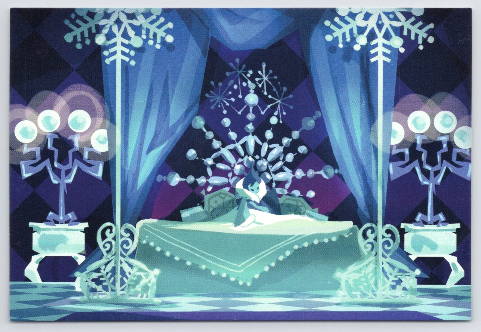Frozen 2013 Postcard Elsa Palace Art By Victoria Ying #0317