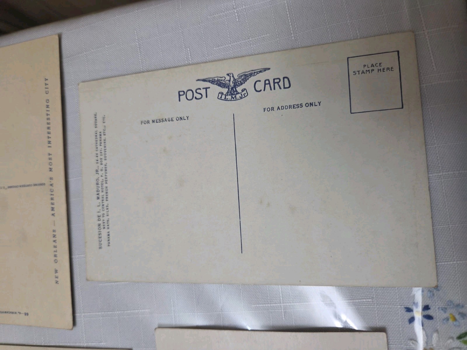 Vintage Picturesque Postcards Lot of 7 Louisiana Blank On Backside Of Cards
