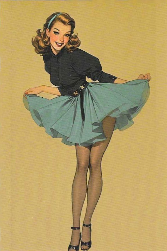NEW Pin-Up Postcard RETRO Classic Cheesecake Pose Blank Backs GLOSSY