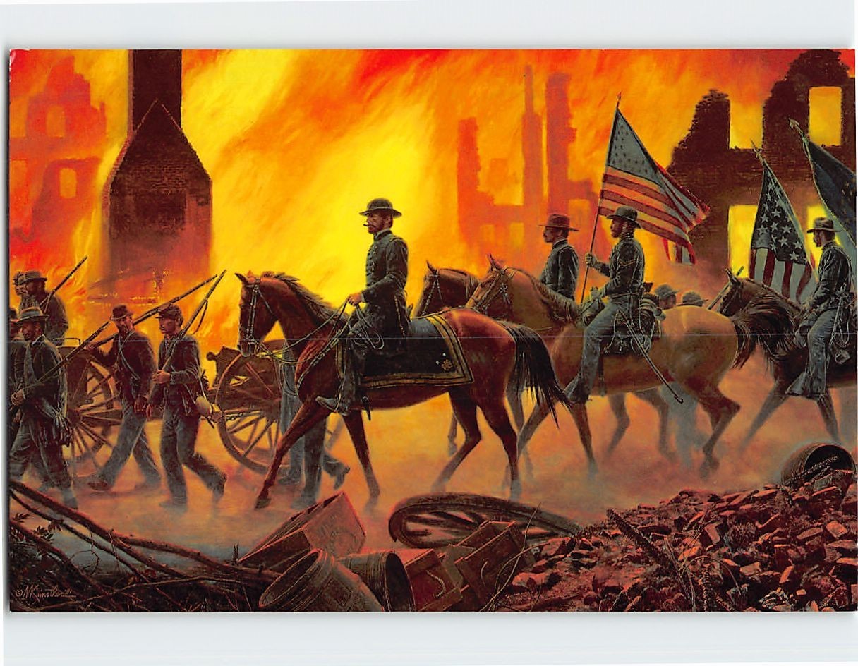 Postcard War is Hell By Mort Künstler Atlanta Georgia USA