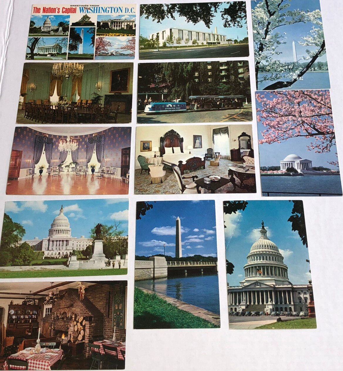 Mixed Lot Of 12 Vintage Washington D.C. Souvenir Scenic Postcards 1950’s-1960’s