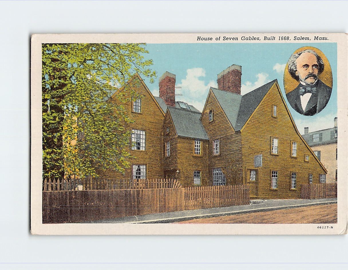 Postcard House of Seven Gables Salem Massachusetts USA