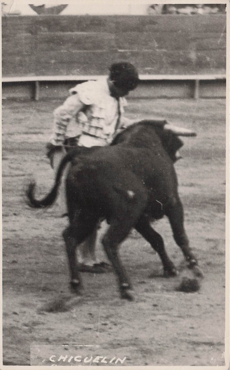Spain Bullfighter Chicuelin Matador Bullfighting Arena Action Photo Postcard I15