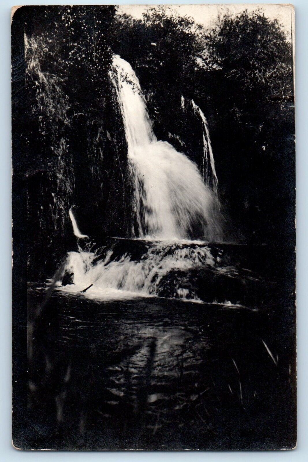 Lead South Dakota SD Postcard RPPC Photo View Of Spearfish Falls 1914 Antique