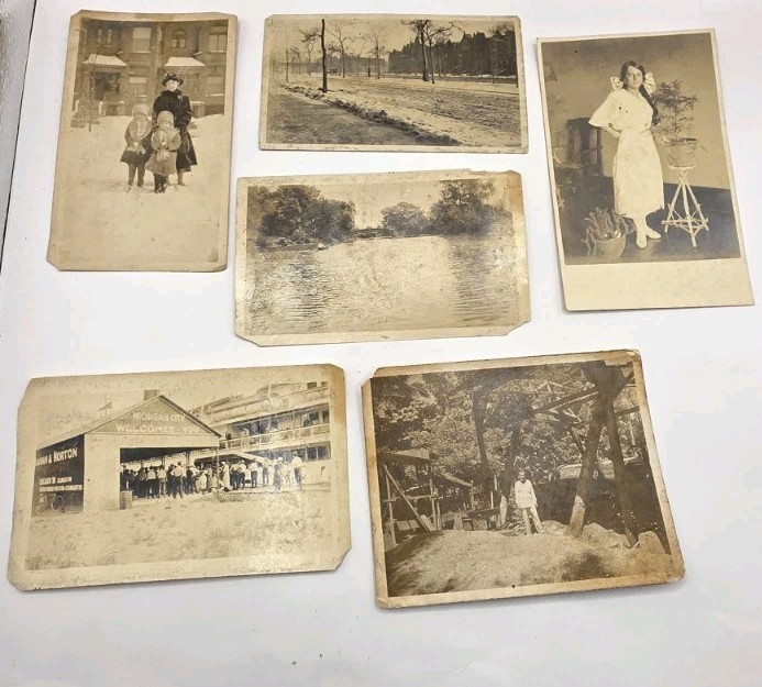 US Vintage Photos/Postcard.Lot Of 6.Anonymous People & Nature Subject.Used.