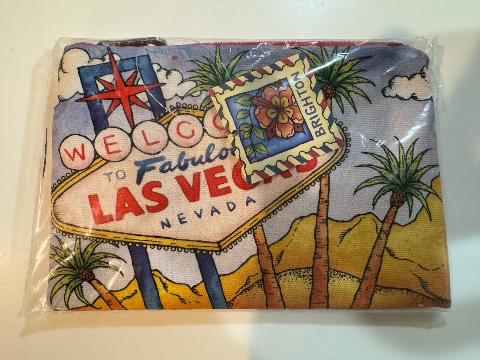 Brighton First Class Collection Las Vegas Nevada Postcard Pouch Canvas NEW