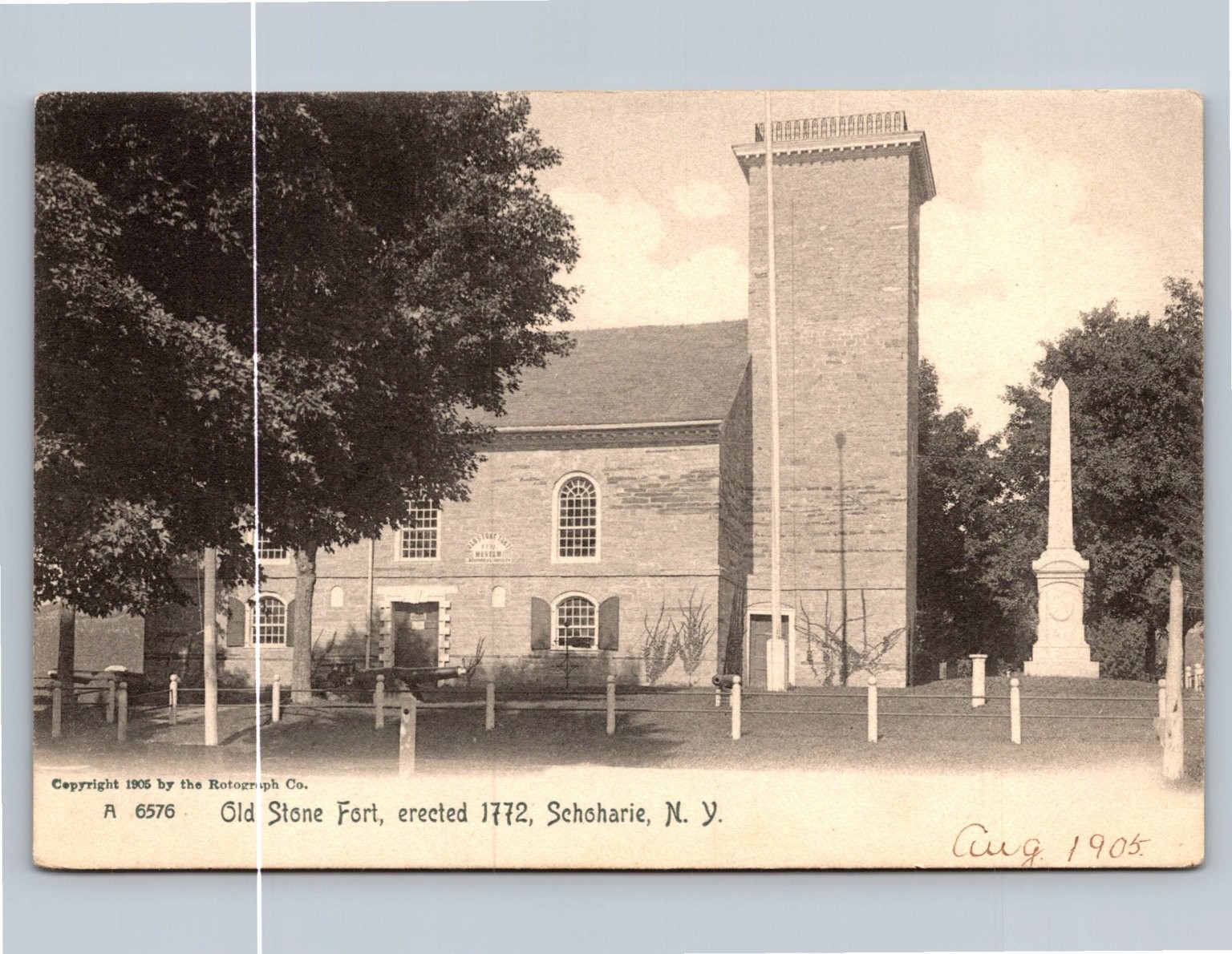 Old Stone Fort Schoharie NY 1905 Rotograph Co. Vintage Divided Back Postcard