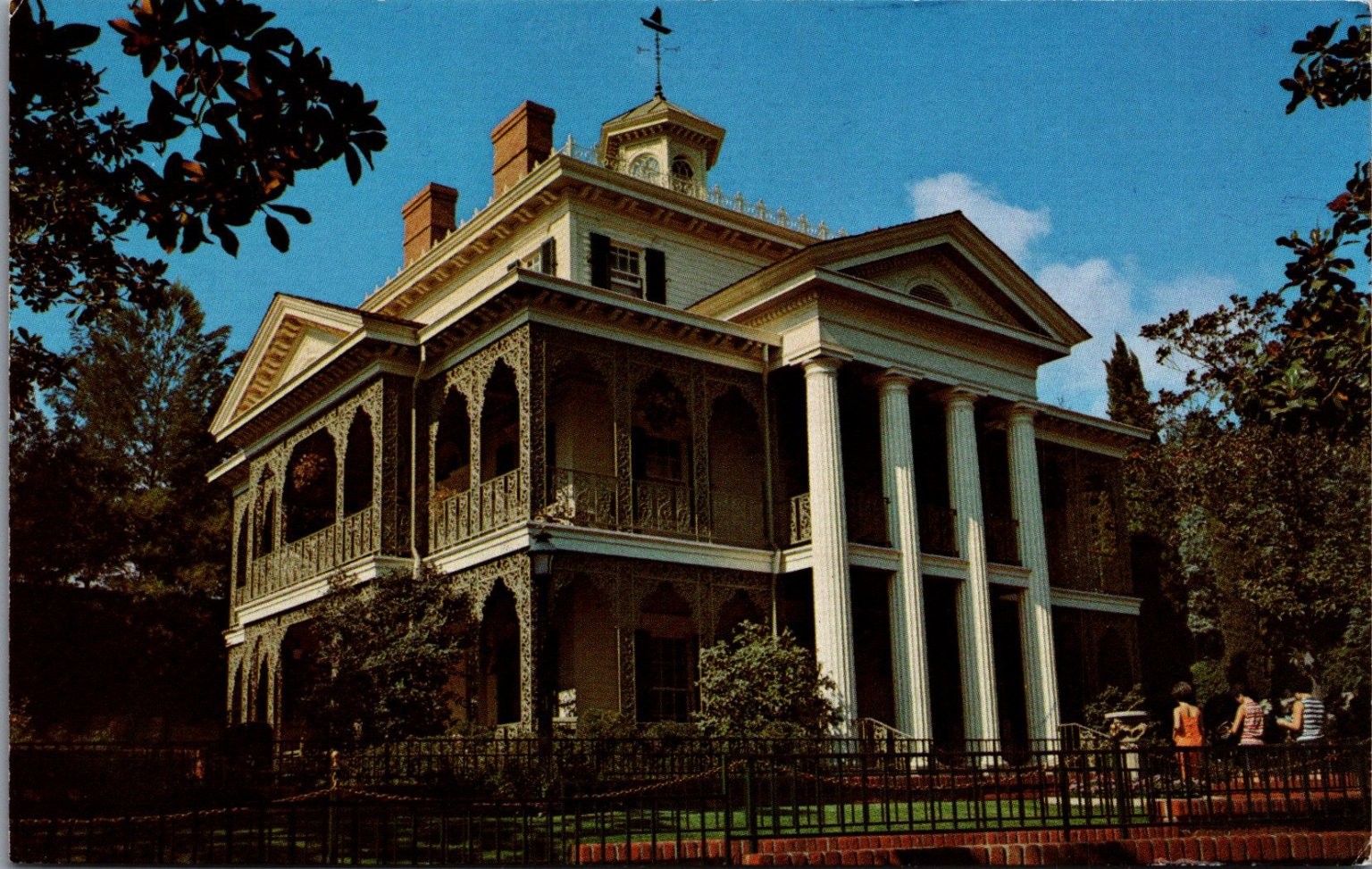 Vintage Disneyland Haunted Mansion Postcard Anaheim CA Walt Disney Productions