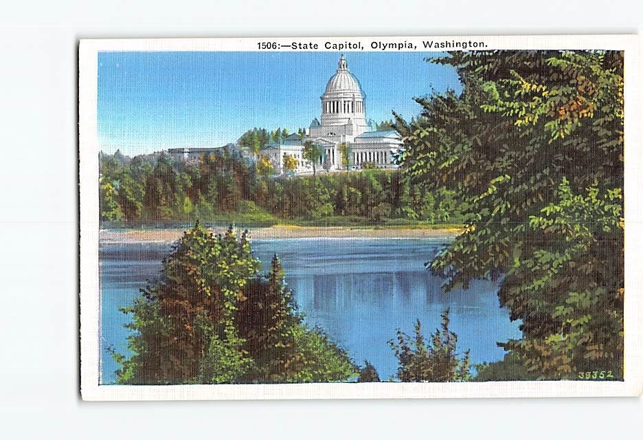Postcard State Capitol Olympia Washington USA North America