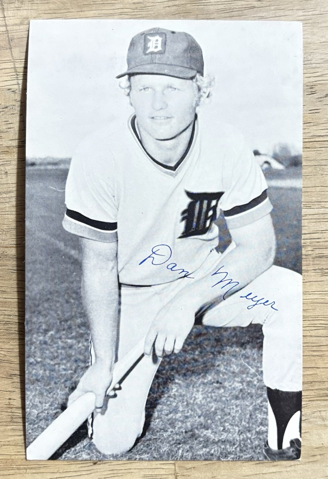 Dan Meyer Detroit Tigers Vintage 1970s Team Issue Postcard