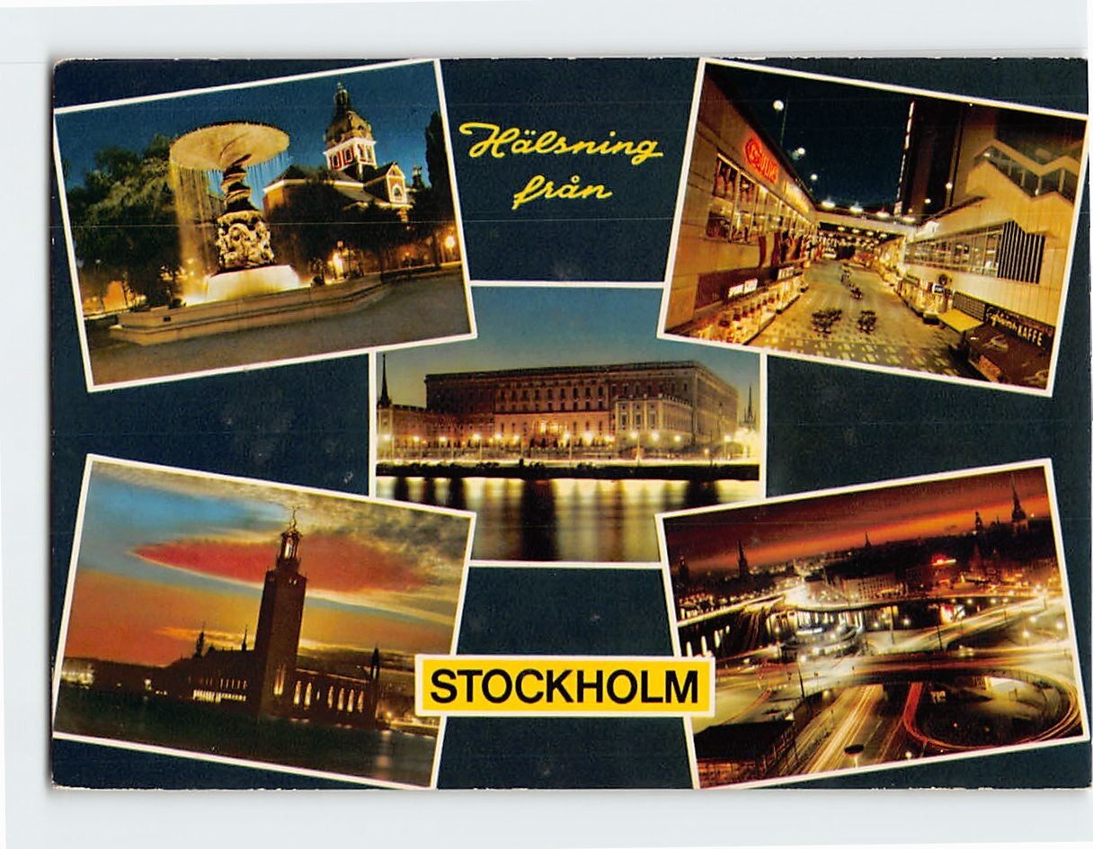 Postcard Scenes and Views Stockholm Sweden