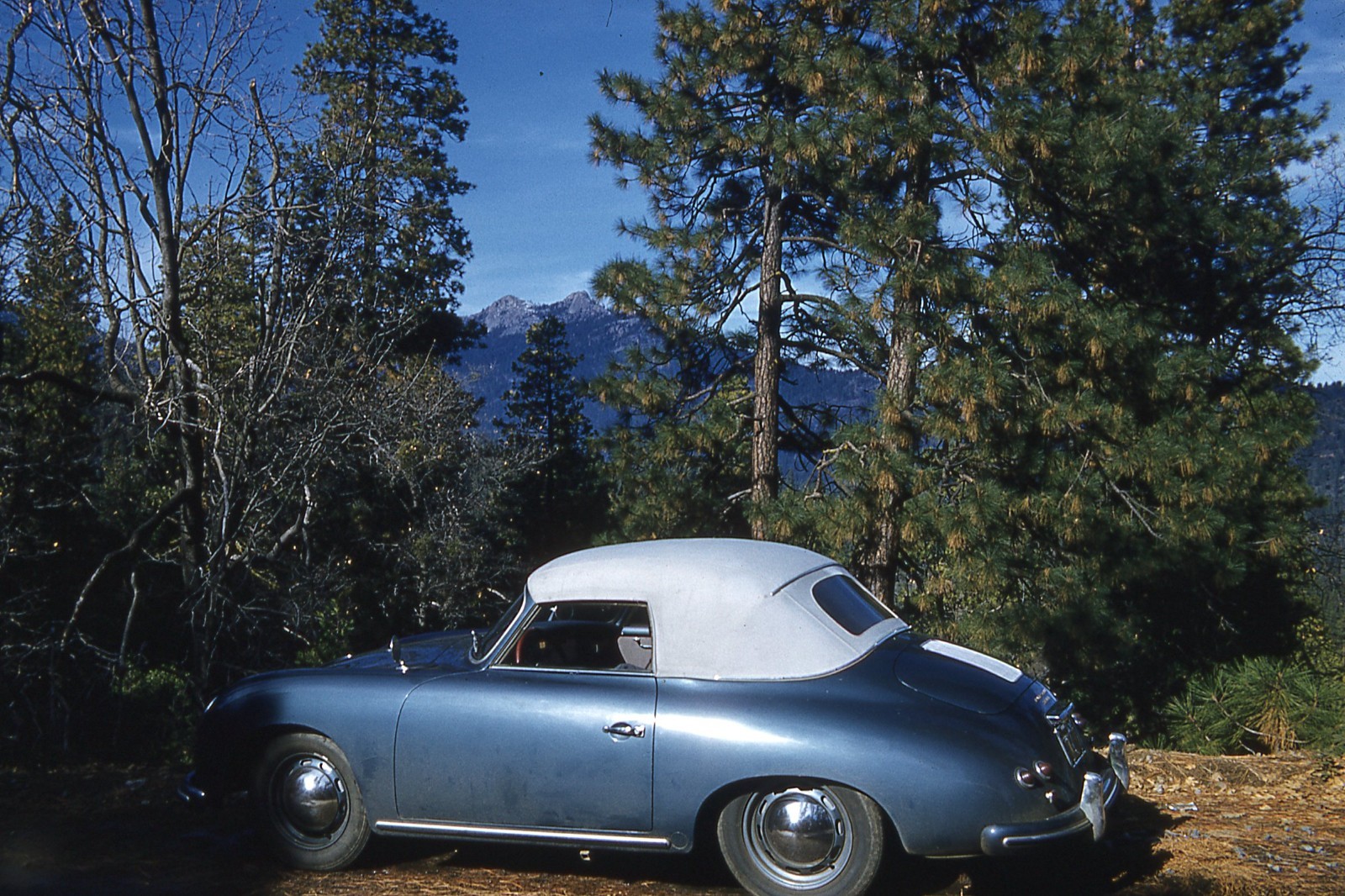 1959 With 1950s Porsche Convertible California 35mm Color Photo Slide