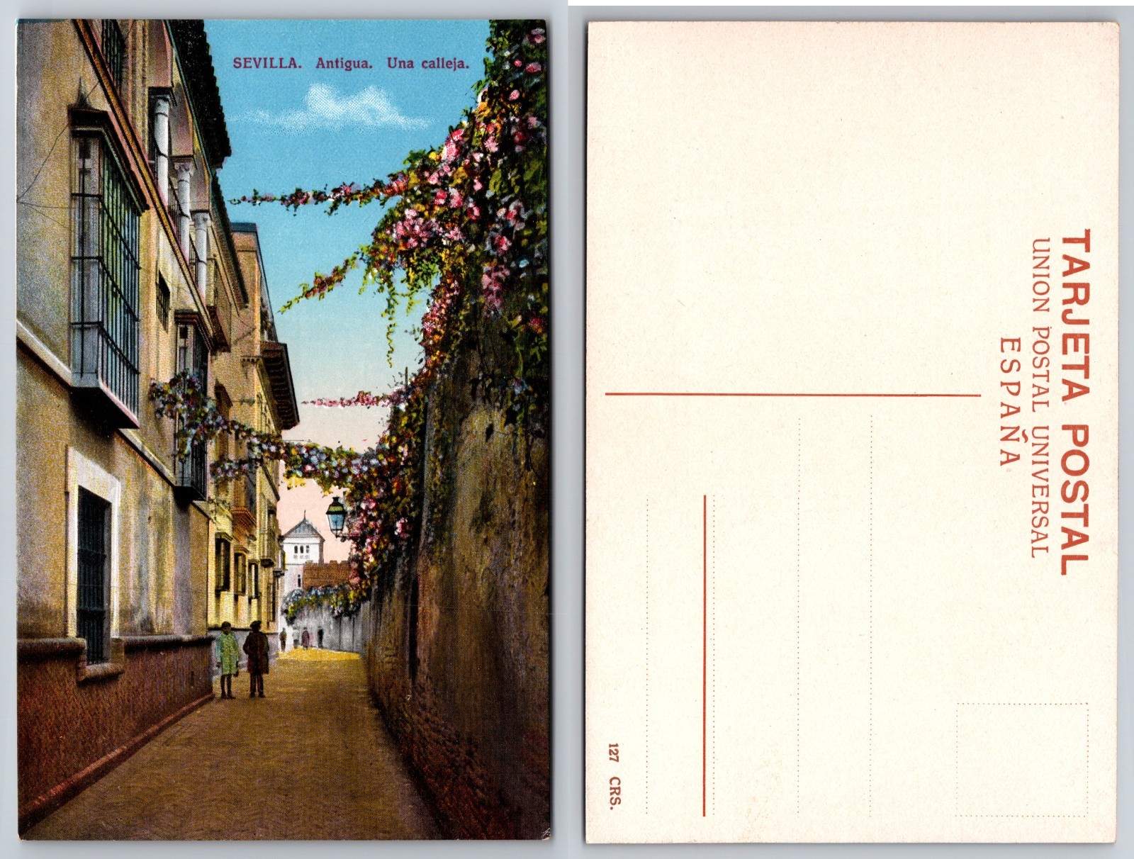 Sevilla Calleja Flowers Spain Postcard