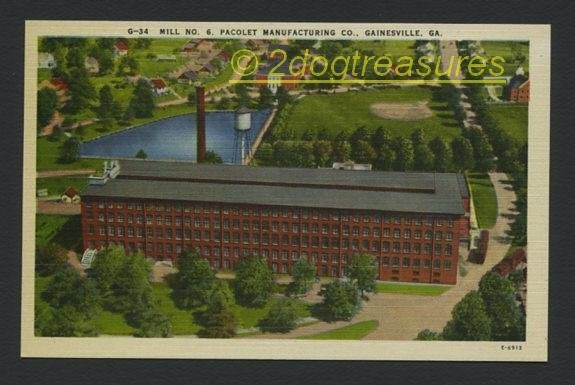 Gainesville Ga Georgia Mill No 6 Pacolet Manufacturing Co Air View Hall County
