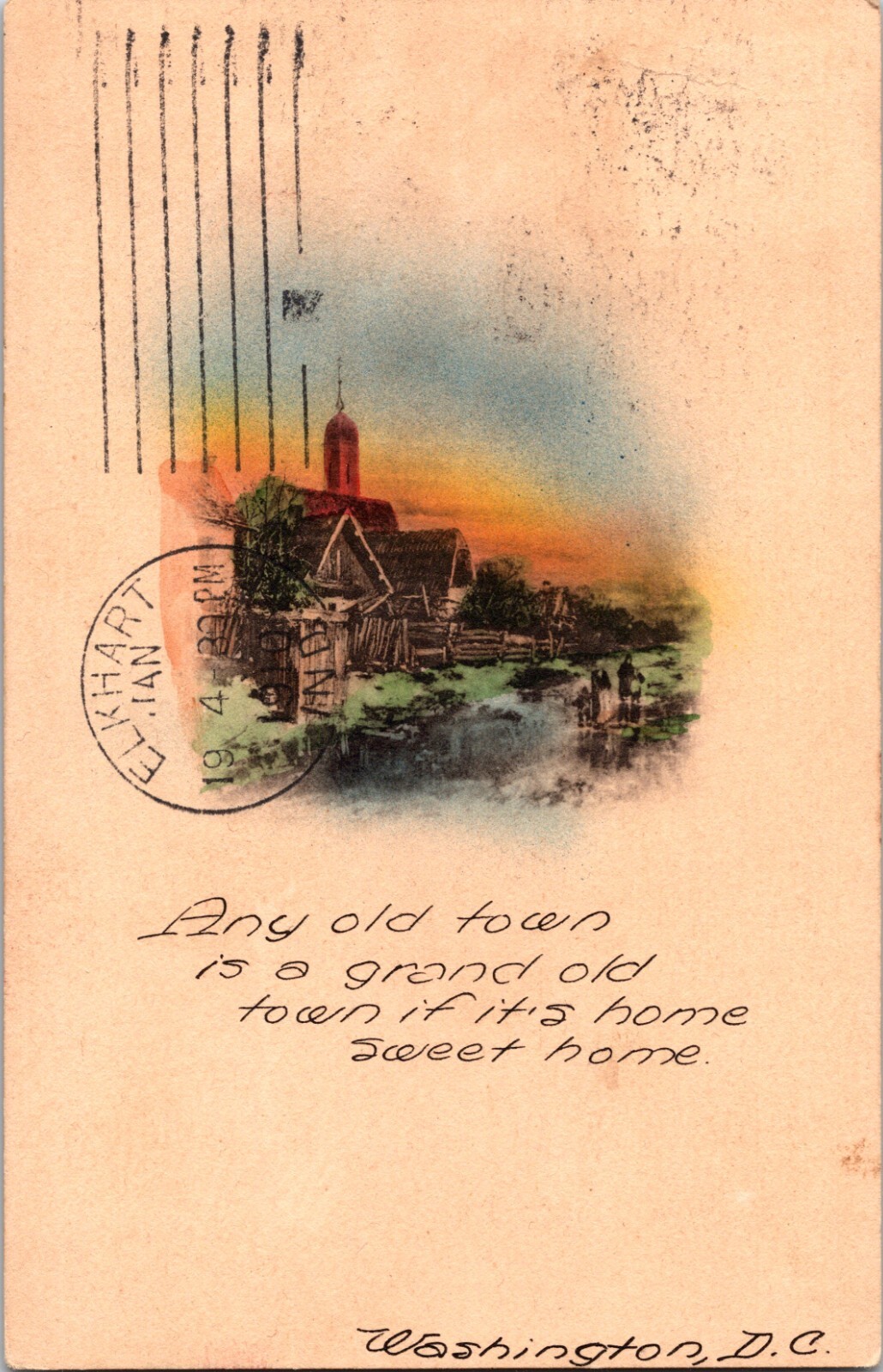 Postcard Washington, D.C. Any Old Town Is A Grand Old Town If It’s Home 1910