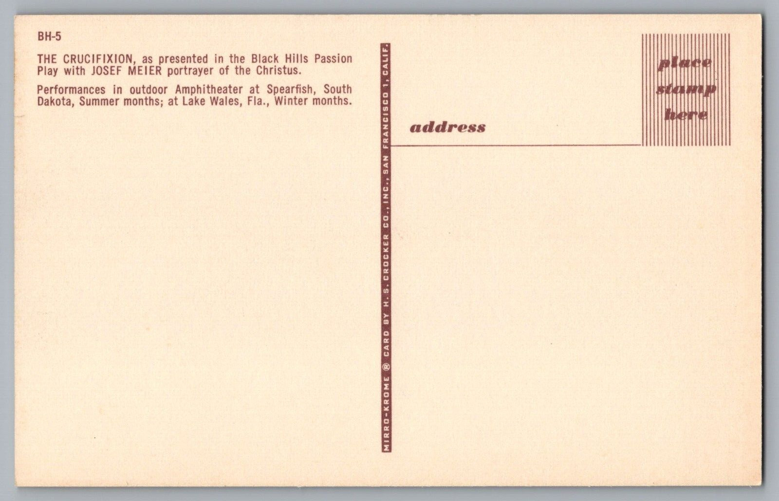 The Crucifixion Postcard