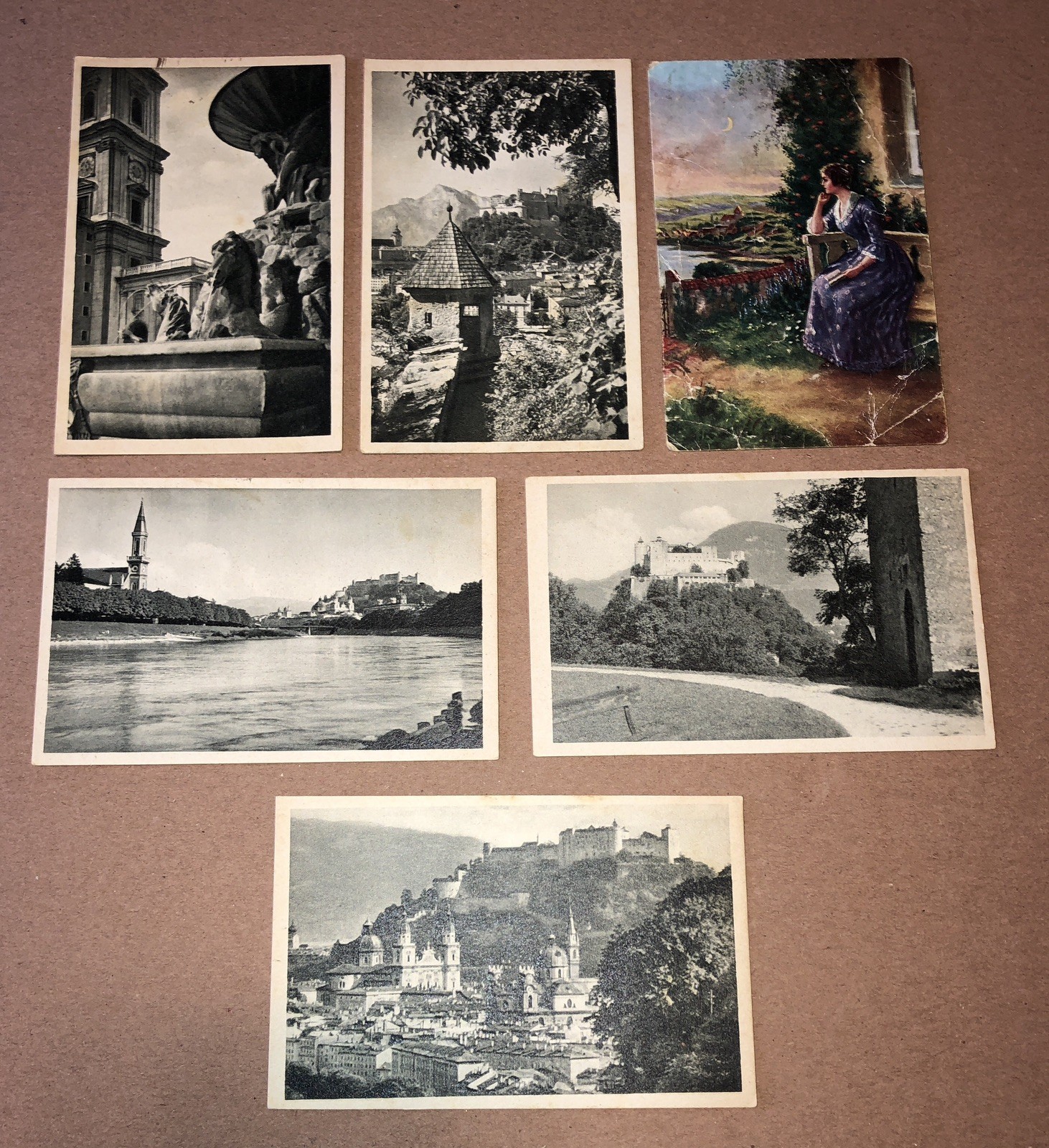 Lot of 8 Vintage Austria WWI Postcards Set – Sent to a Soldier