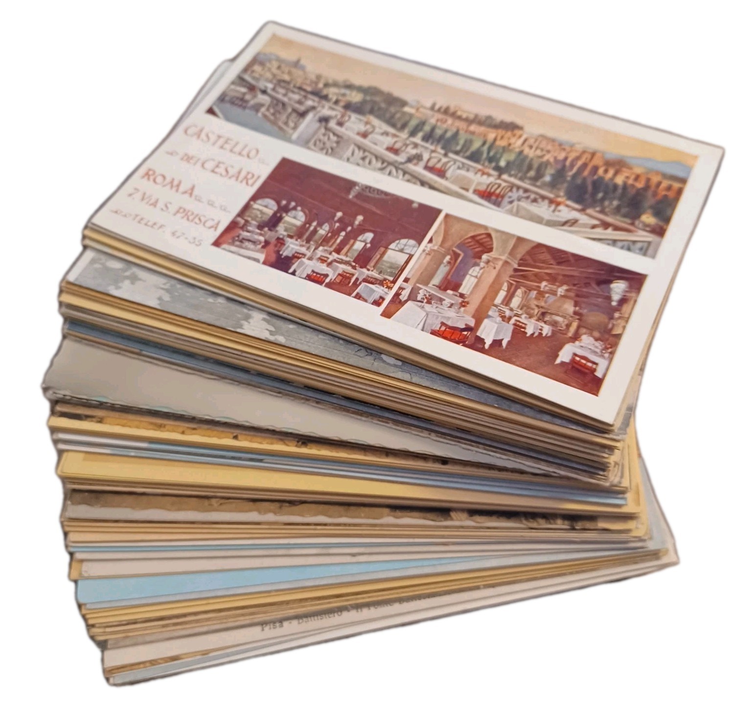 Huge Bulk Lot 125 Postcards Italy Collection Town Views RPPC DB WB UDB Lot 2